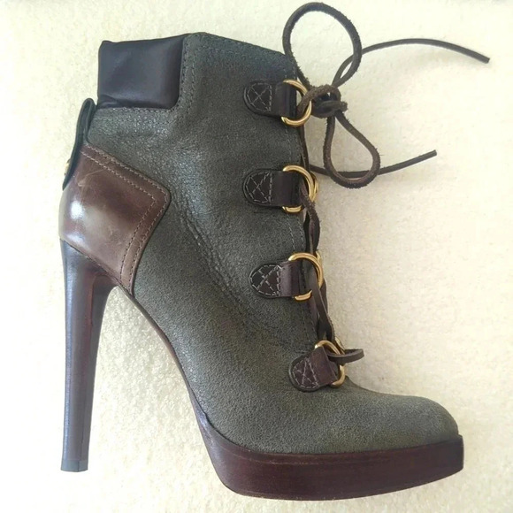 Tory Burch Lawson Heeled Platform Boots - Picture 9 of 10